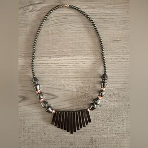Elegant Black and Silver Necklace